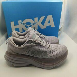 HOKA W Bondi 8 Lilac Marble Elderberry Sneaker Women's Size 7B=EU38 2/3